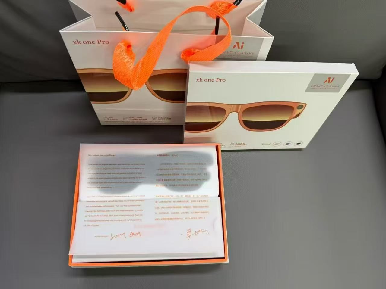 AI glasses xk one pro